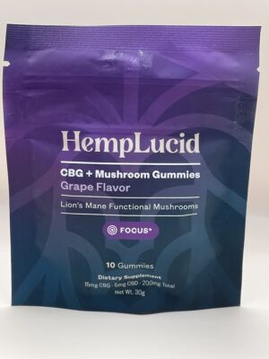 HempLucid Focus Mushroom Gummies- Grape - Image 4