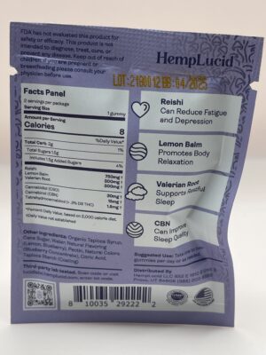 HempLucid Sleep Mushroom Gummies- Blueberry Lemon - Image 8