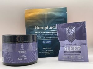 HempLucid Sleep Mushroom Gummies- Blueberry Lemon