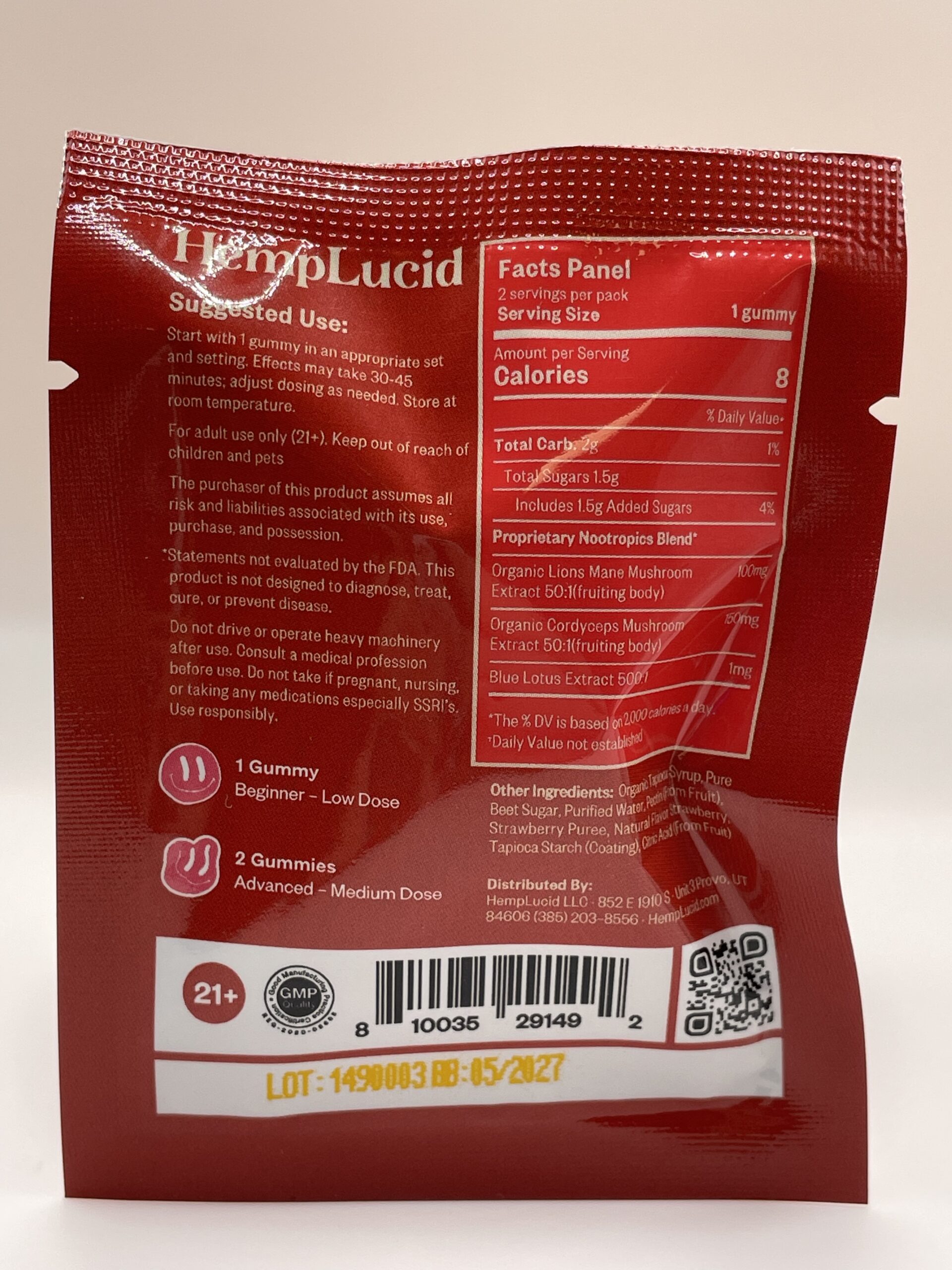 HempLucid Microdosed Gummies - Blue Lotus Blend - Image 2