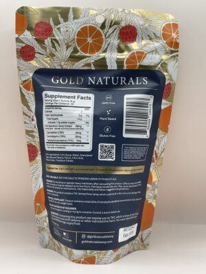 Gold Naturals Entourage-D9 x Muscle & Joint Gummies- Orange Raspberry - Image 4