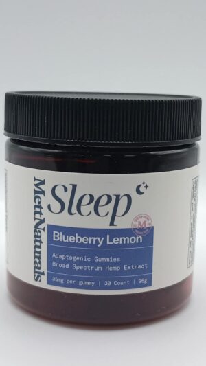 Mett Naturals Broad~Spectrum Adaptogenic Sleep Gummies~Blueberry Lemon