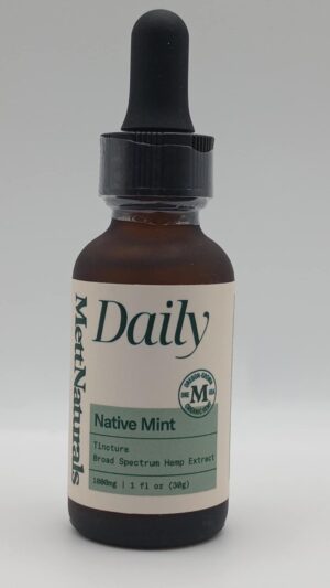 Mett Naturals Broad~Spectrum 1000mg CBD Tincture~Native Mint