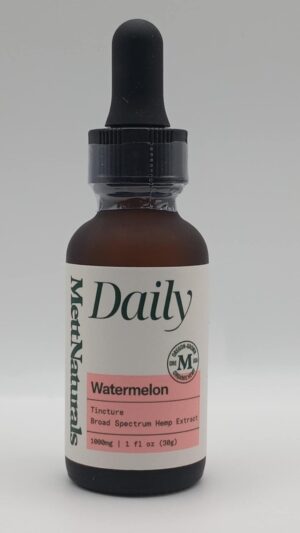 Mett Naturals Broad~ Spectrum 1000mg CBD Tincture~ Watermelon