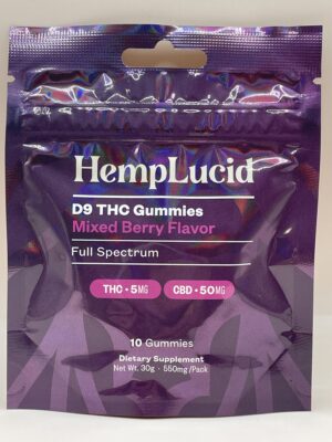 HempLucid 5mg THC: 50 mg CBD Gummies - Image 5
