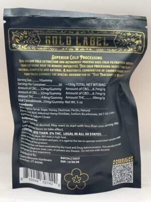 Doc Thackery - Gold Label Reserve- CBD, CBG & THC Gummies - Image 2