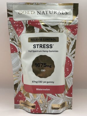 Gold Naturals - Full Spectrum CBD - Stress Relief Gummies - Watermelon