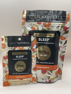 Gold Naturals - Full Spectrum CBD - Sleep Gummies - Orange Raspberry