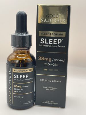 Gold Naturals - Full Spectrum CBD - Sleep Tincture - Tropical Orange - Image 2