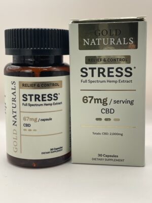 Gold Naturals - Full Spectrum CBD - Stress Relief Capsules - Image 2