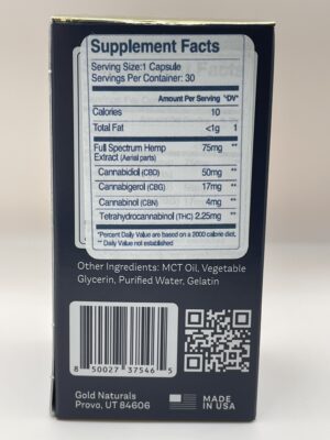 Gold Naturals - Full Spectrum CBD - Muscle+ Joint Capsules - Image 11