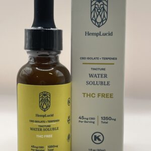 HempLucid -1350mg THC FREE Water Soluble CBD Isolate + Terpenes  - Natural Flavor