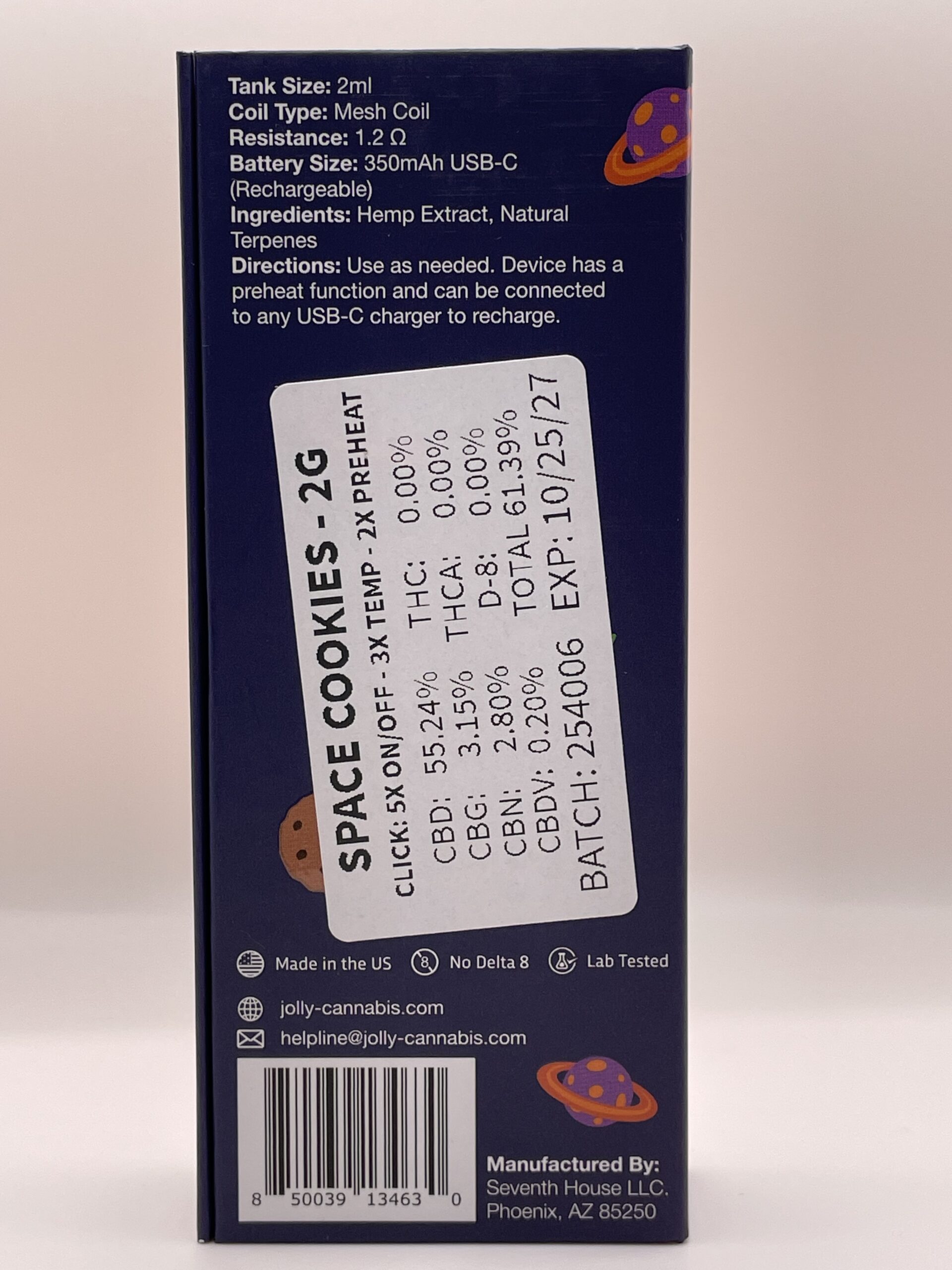 Jolly~ Broad Spectrum CBD Disposable Vape- 2000 mg - Image 10