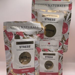 Gold Naturals Stress Full Spectrum Gummies- Relief & Control