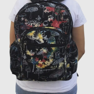 Hippie Tie Dye Mushroom Print Backpack BY The Collection Royal