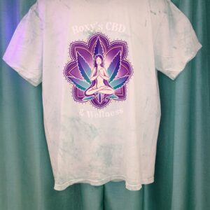 Roxy's CBD & Wellness Blue Color Wash Logo T-Shirt - XL Unisex
