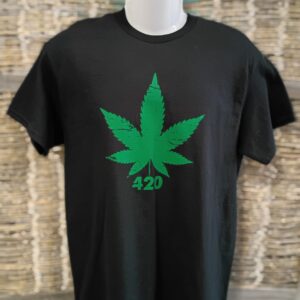 420 Pot Leaf - Black Unisex - By Feelin Good Tees