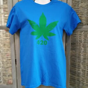 420 Pot Leaf - By Feelin Good Tees - Blue